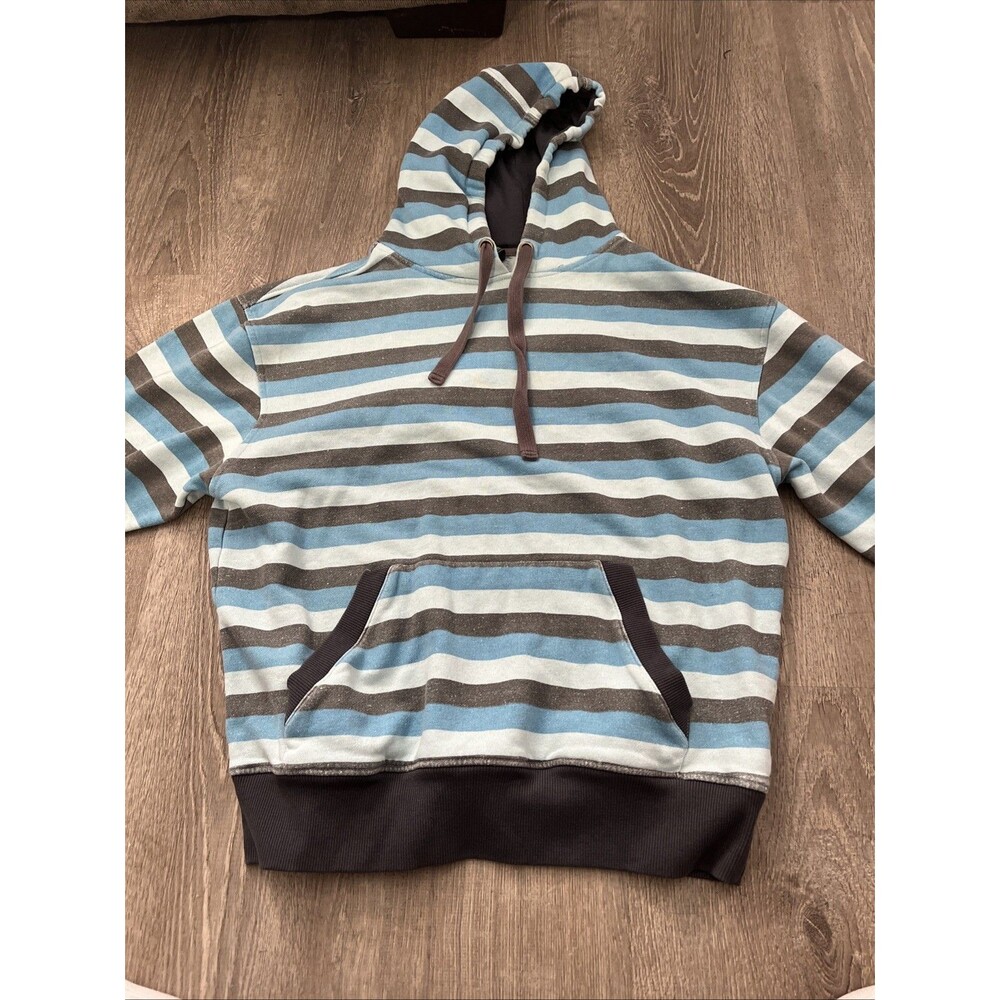Skate Streetwear Vintage Authentic ODM Striped Hoodie See Desc For Measurements